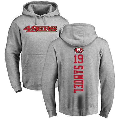 Men San Francisco 49ers Ash Deebo Samuel Backer 19 Pullover NFL Hoodie Sweatshirts